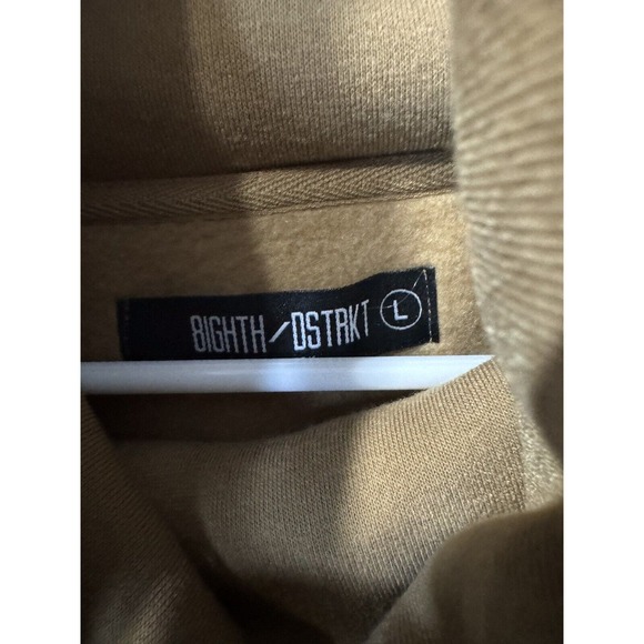 Men’s 8ighth Dstrkt Brown Hoodie Size L Hip Hop‎ Streetwear - Picture 2 of 6